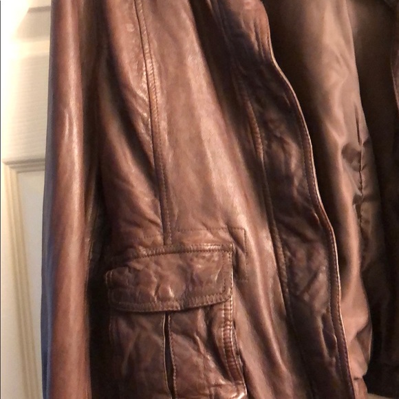 Downtown Gypsy Brown Lucky Brand Leather Jacket - Picture 4 of 4